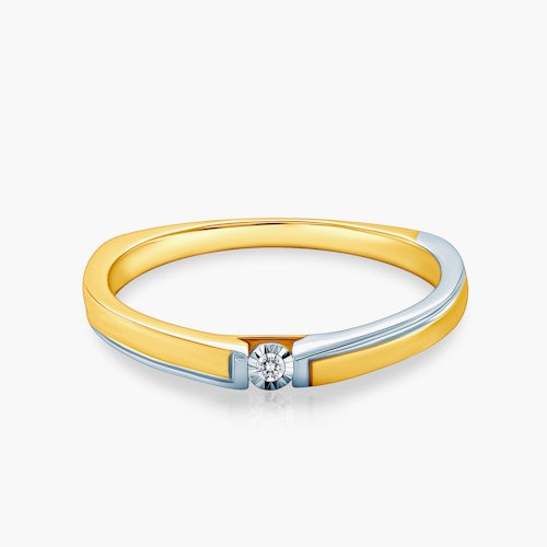 Pierścionek zaręczynowy SAVICKI: dwukolorowe złoto, diament